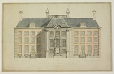 28781 Afbeelding van de voorgevel van het gebouw van de Vrijvrouwe van Renswoude aan de Agnietenstraat te Utrecht, met ...